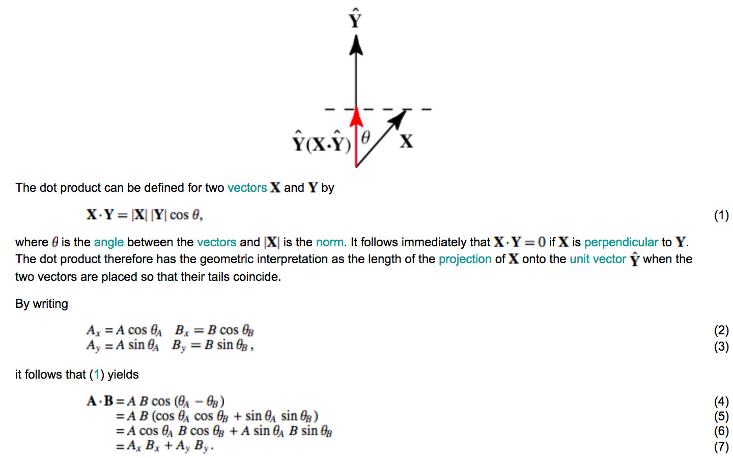 Dot Product API – Trigonometry